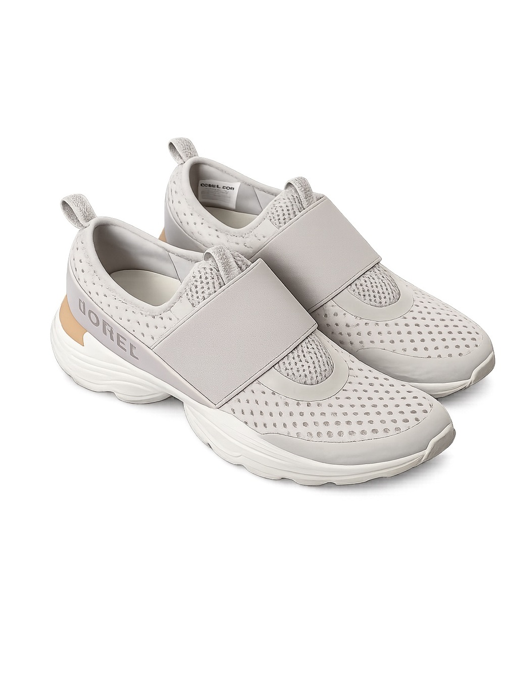 Sorel Women's Slip-On Elastic Strap Sneakers in Light Gray